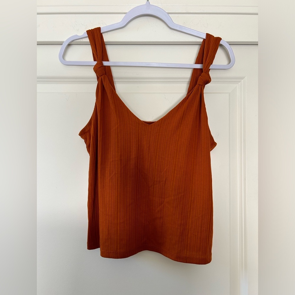 H&M Burnt Orange Sleeveless Tank Top Size M - Picture 5 of 8